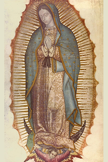 Guadalupe Umhang Bild ohne Juan Diego
