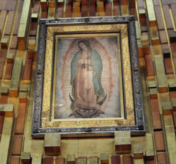 Guadalupe Bild hinter Panzerglas