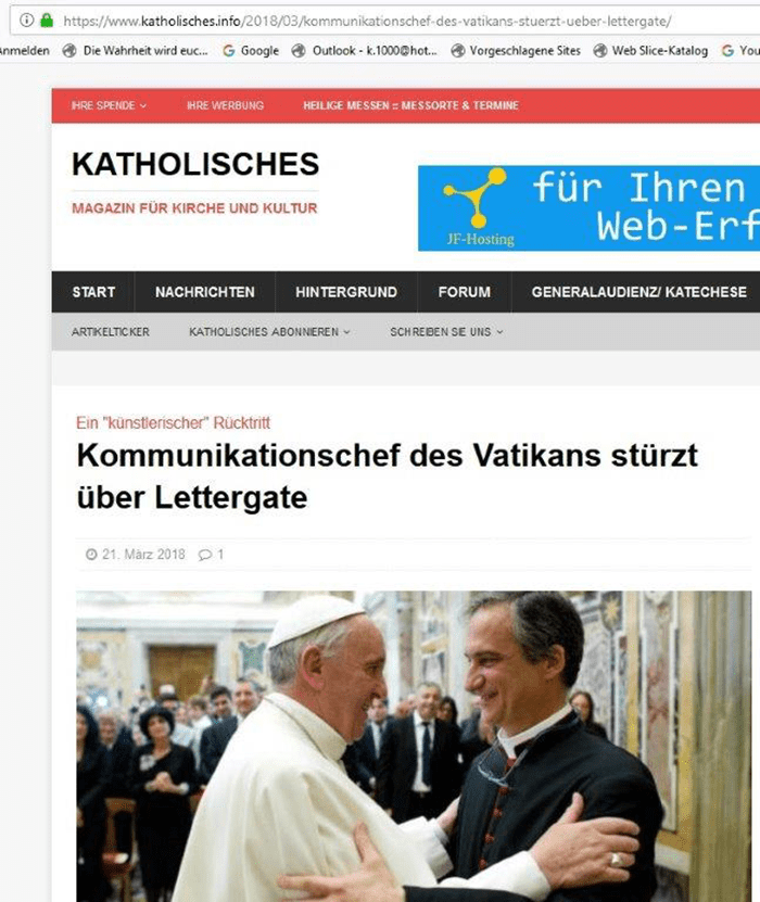 Vatikan Zensur, katholisches.info