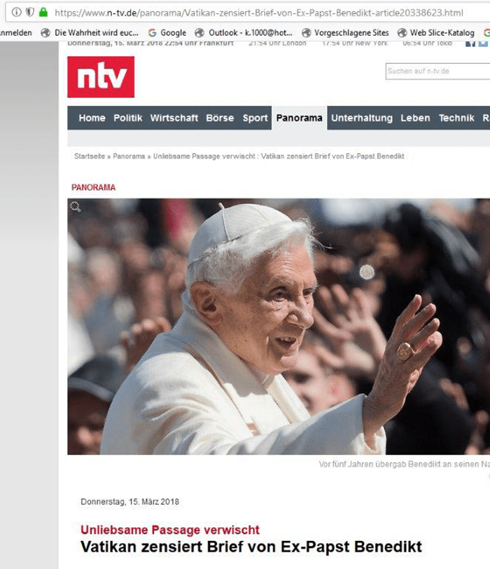 Vatikan Zensur, N-TV